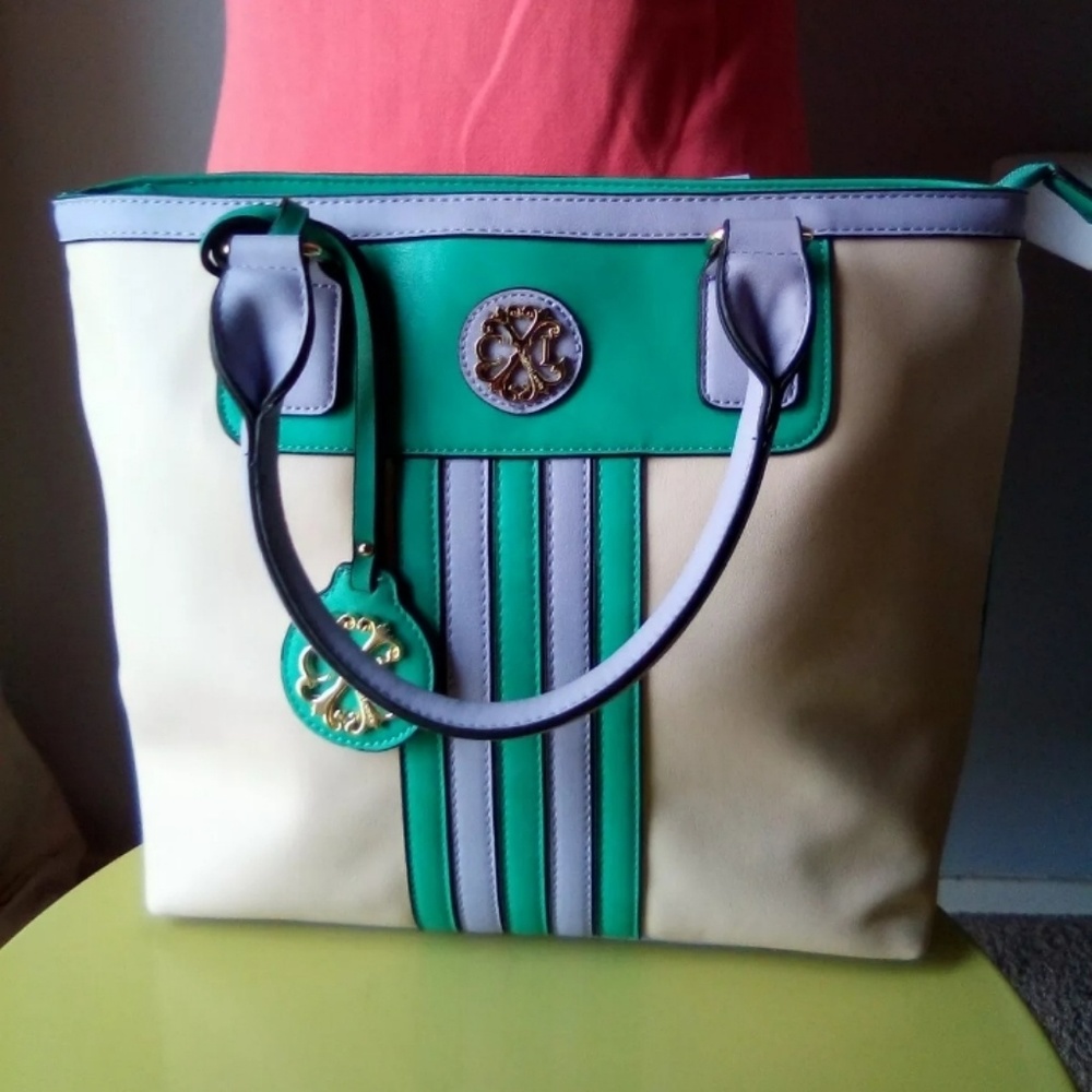 Fabulous Christian Lacroix  color block handbag